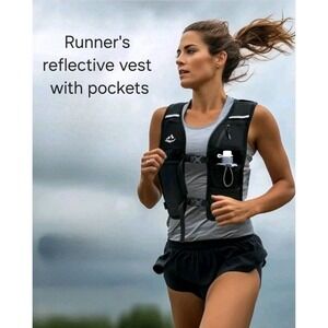 New Women's Reflective Running Vest for Hydration (Size Small/Medium)
